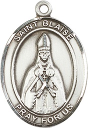 [7010SS] Sterling Silver Saint Blaise Medal