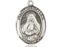 [7011SS] Sterling Silver Saint Frances Cabrini Medal