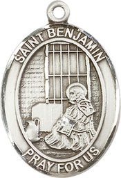 [7013SS] Sterling Silver Saint Benjamin Medal