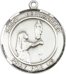 [7017RDSS] Sterling Silver Saint Bernadette Medal