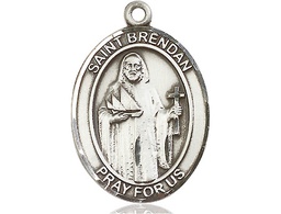 [7018SS] Sterling Silver Saint Brendan the Navigator Medal