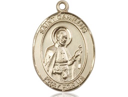 [7019GF] 14kt Gold Filled Saint Camillus of Lellis Medal