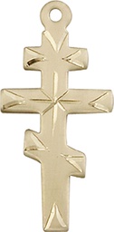 [5416GF] 14kt Gold Filled Greek Orthodox Cross Medal