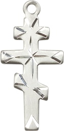 [5416SS] Sterling Silver Greek Orthodox Cross Medal