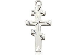 [5416SS] Sterling Silver Greek Orthodox Cross Medal