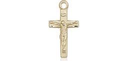 [5417GFY] 14kt Gold Filled Crucifix Medal - With Box