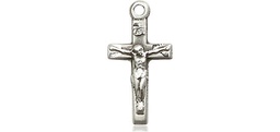 [5417SSY] Sterling Silver Crucifix Medal - With Box