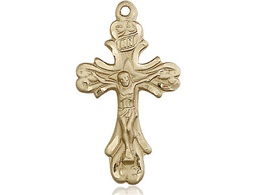 [5421GF] 14kt Gold Filled Crucifix Medal