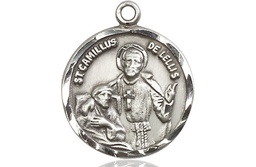 [5425SS] Sterling Silver Saint Camillus of Lellis Medal