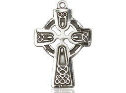 [5689SS] Sterling Silver Celtic Cross Medal