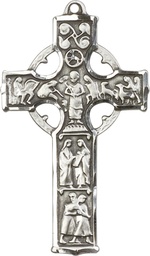 [5459SS] Sterling Silver Celtic Cross Medal