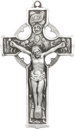 [5460SS] Sterling Silver Celtic Crucifix Medal