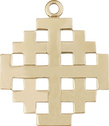 [5545GF] 14kt Gold Filled Jerusalem Cross Medal