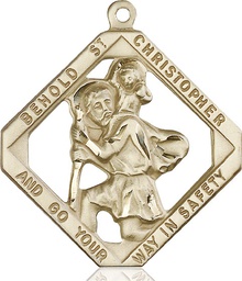 [5628GF] 14kt Gold Filled Saint Christopher Medal
