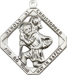 [5628SS] Sterling Silver Saint Christopher Medal