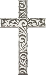 [5637SS] Sterling Silver Knurled Cross Medal