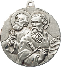 [5660SS] Sterling Silver Saint Peter St Paul Medal