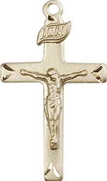 [5668GF] 14kt Gold Filled Crucifix Medal