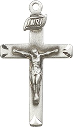 [5668SS] Sterling Silver Crucifix Medal