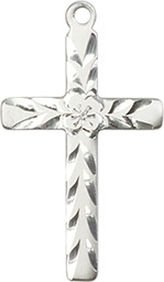 [5669SSY] Sterling Silver Cross Medal - With Box