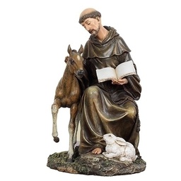 [RO-90850] 8.5&quot; Seated St. Francis W/Horse