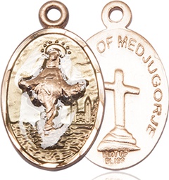 [5678EGF] 14kt Gold Filled Our Lady of Medugorje Medal