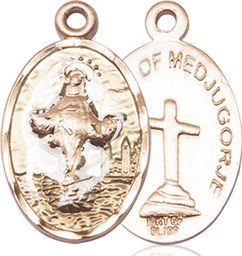 [5678GF] 14kt Gold Filled Our Lady of Medugorje Medal