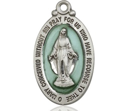 [4145EMSSY] Sterling Silver Miraculous Medal - With Box