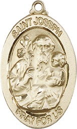 [4145KGF] 14kt Gold Filled Saint Joseph Medal