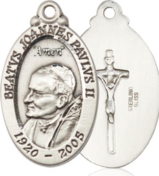 [4145PJPSS] Sterling Silver Saint John Paul II Medal