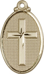 [4145YGF] 14kt Gold Filled Cross Medal