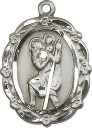 [4146CSS] Sterling Silver Saint Christopher Medal