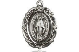 [4146MSSY] Sterling Silver Miraculous Medal - With Box