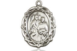 [4146RASS] Sterling Silver Saint Raphael the Archangel Medal