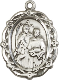 [4146RASS] Sterling Silver Saint Raphael the Archangel Medal