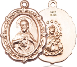 [4146SKT] 14kt Gold Scapular Medal