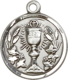 [4203SS] Sterling Silver Communion Chalice Medal