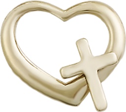 [4207GF] 14kt Gold Filled Heart Cross Medal