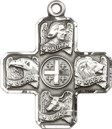 [4214SSY] Sterling Silver Evangelist Medal