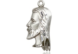 [4215SS] Sterling Silver Christ Head Medal
