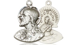 [4217SS] Sterling Silver Head of Christ Medal