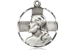 [4221SS] Sterling Silver Head of Christ Medal