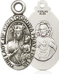 [6091SS] Sterling Silver Our Lady of Czestochowa Medal