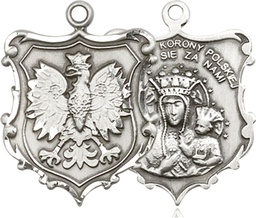 [6094SS] Sterling Silver Our Lady of Czestochowa Medal