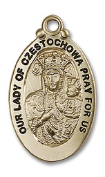 [6095GF] 14kt Gold Filled Our Lady of Czestochowa Medal