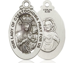[6095SS] Sterling Silver Our Lady of Czestochowa Medal