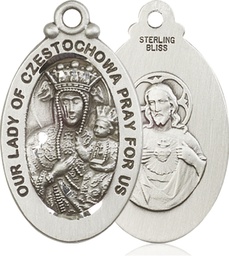 [6095SS] Sterling Silver Our Lady of Czestochowa Medal