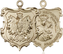 [6097GF] 14kt Gold Filled Our Lady of Czestochowa Medal