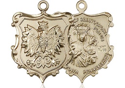 [6097KT] 14kt Gold Our Lady of Czestochowa Medal