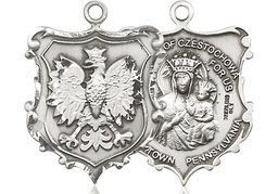 [6097SS] Sterling Silver Our Lady of Czestochowa Medal